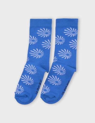 Blaue Socken mit Logo